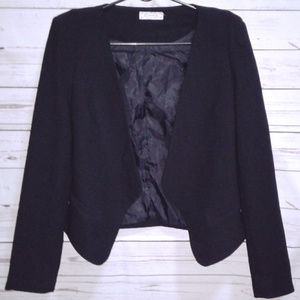 The Impeccable Pig Black Open Front Blazer